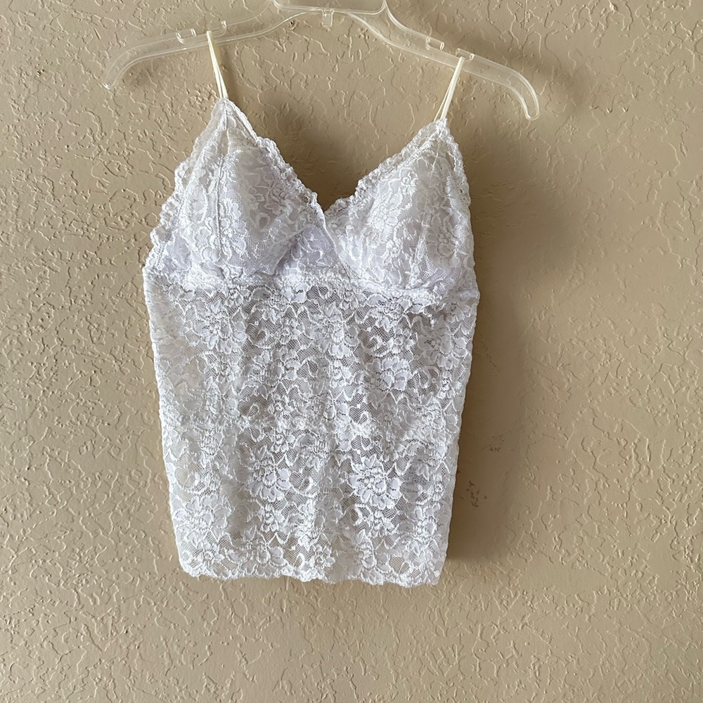 White Lace Camisole Top Size Large
